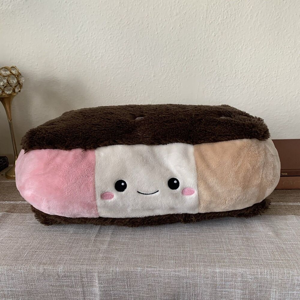 Retired Squishable Ice Cream Sandwich Comfort Food Plush Pillow 17” x 11”